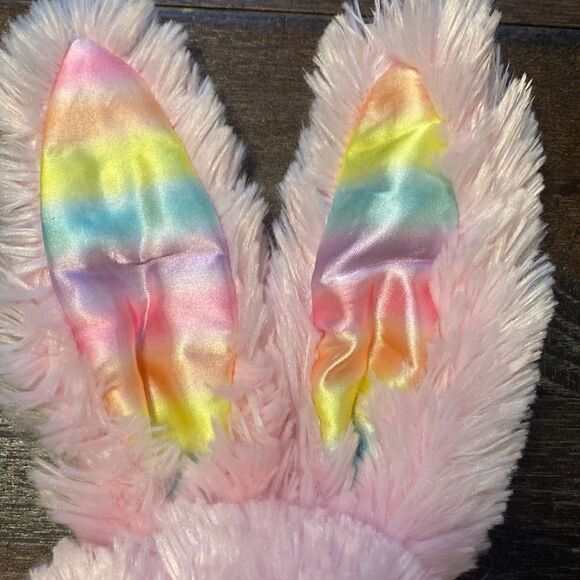 Build a bear Pawsome pink bunny colorful ears plush stuffed animal Easter spring - Picture 3 of 10